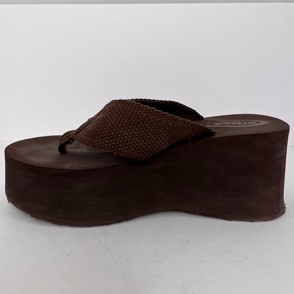 SODA Brown Platform Flip Flop Sandals Size 7,5 - Picture 4 of 9